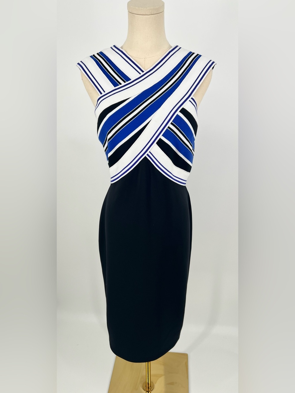 Tadashi Shoji Dara Striped Halter
Neoprene Dress | L - Picture 4 of 11